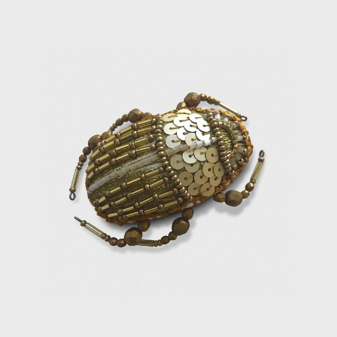 Broche Scarabée Sequins Or | EMPREINTES Paris