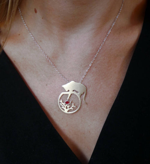 Collier chat/poisson/algues | EMPREINTES Paris - EMPREINTES Paris