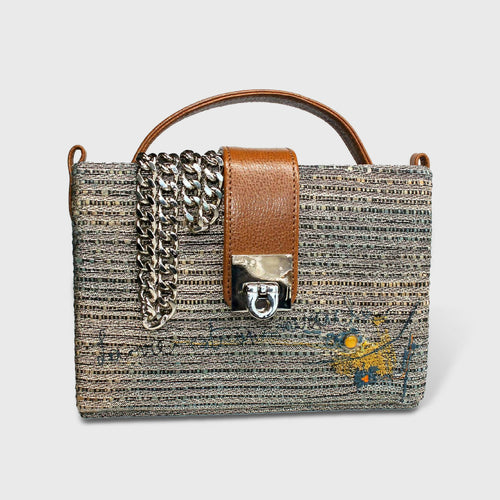 Sac boite Petit PARIS bleu argent | EMPREINTES Paris - EMPREINTES Paris