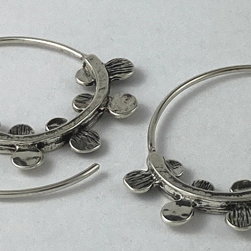 Boucles d’oreilles en étain Argenté 5 | EMPREINTES Paris - EMPREINTES Paris