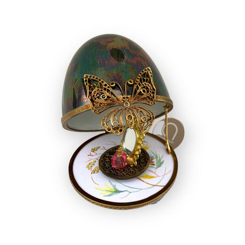 Coffret oeuf musical - cadeau unique patiné argenté | EMPREINTES Paris - EMPREINTES Paris