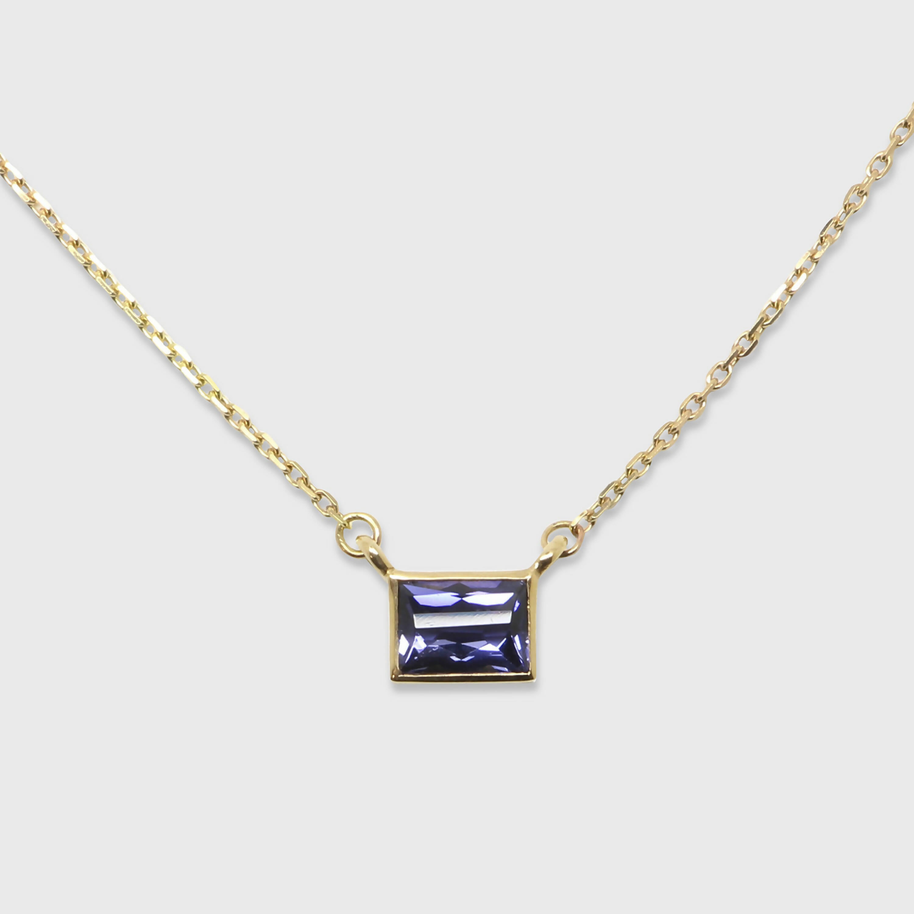 Collier rectangle Iolite | EMPREINTES Paris