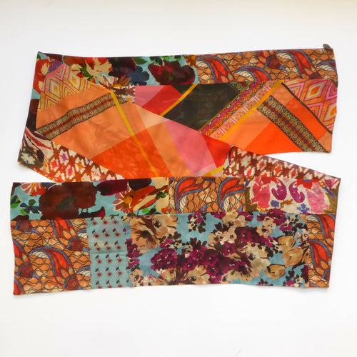 Foulard mix imprimés corail | EMPREINTES Paris - EMPREINTES Paris