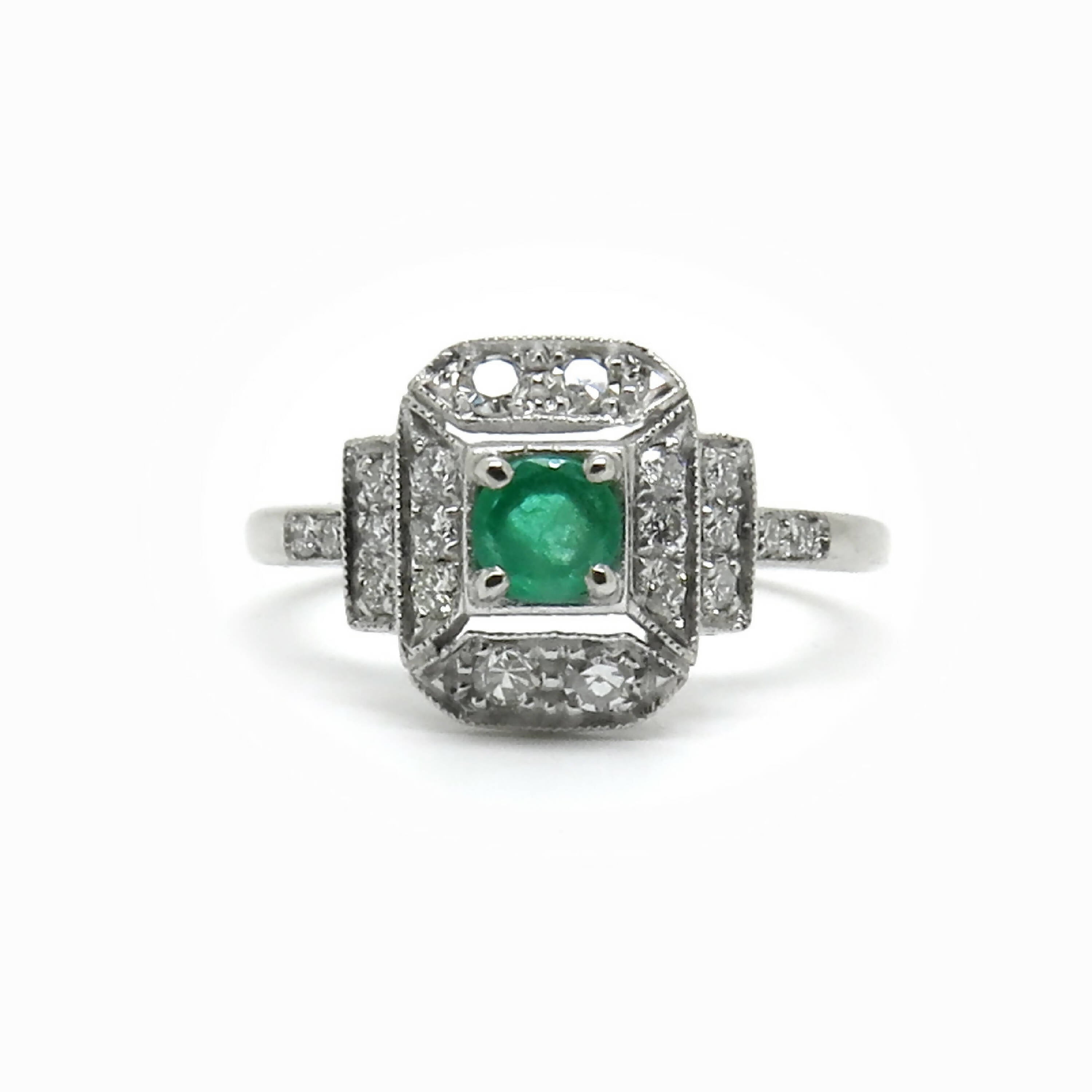 Bague Emeraude Art Déco | EMPREINTES Paris