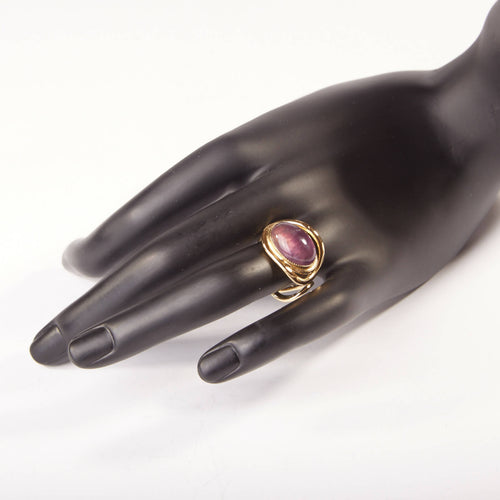 Bague VOLUPTIA plaqué or avec une améthyste. | EMPREINTES Paris - EMPREINTES Paris