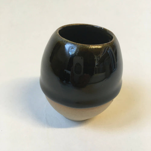 Petit Vase Noir-Oribe n°1 en grès | EMPREINTES Paris - EMPREINTES Paris