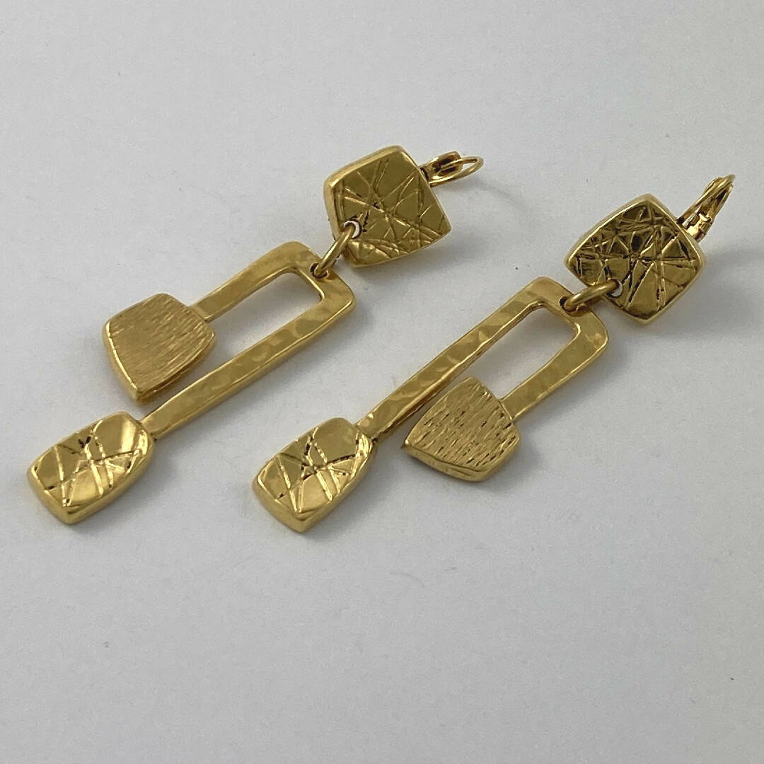 Boucles d’oreilles en étain Doré 14 | EMPREINTES Paris