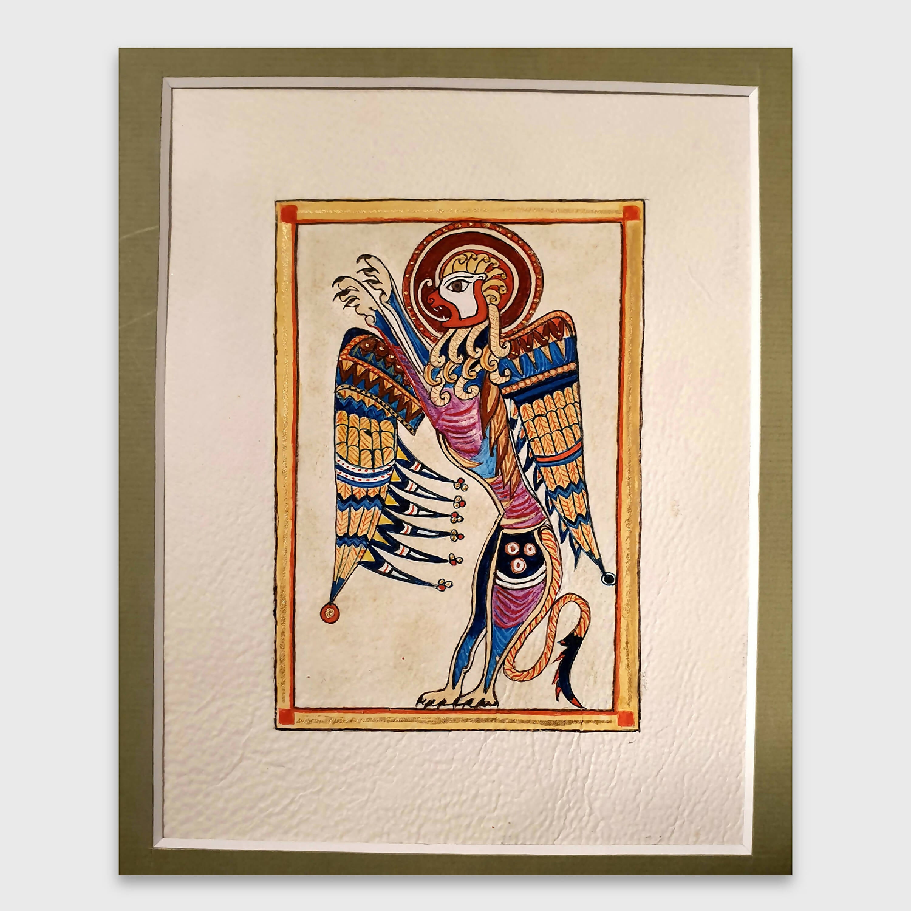 enluminure_lion_aile_les_parchemins_dores_enluminure copie | EMPREINTES Paris