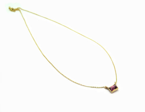 Collier rectangle grenat | EMPREINTES Paris - EMPREINTES Paris