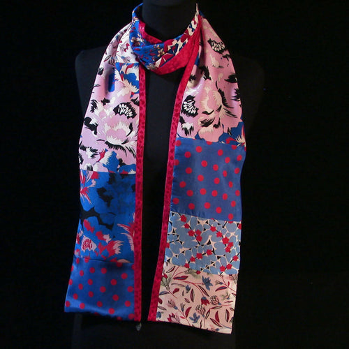 Écharpe soie pink- blue | EMPREINTES Paris - EMPREINTES Paris