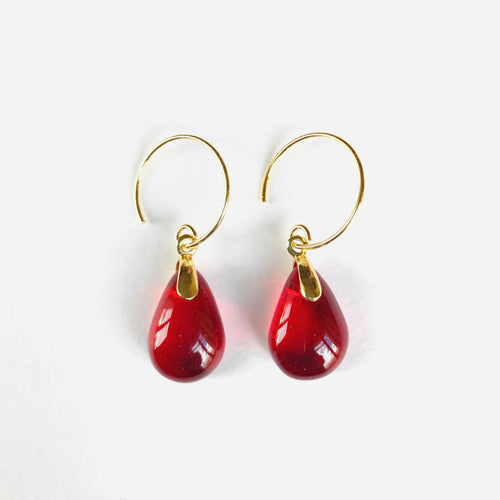 Boucles d'oreilles Perle rouge vif | EMPREINTES Paris - EMPREINTES Paris