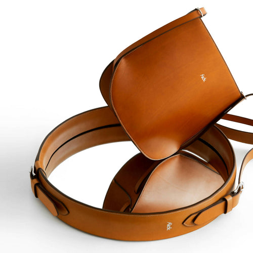 Sac bandoulière en cuir - DAMOISEAU - cousu à la main au point sellier | EMPREINTES Paris - EMPREINTES Paris