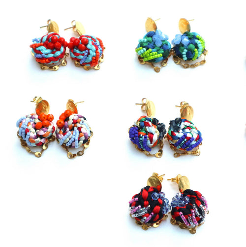 Boucles d'oreilles Kabuki Orange | EMPREINTES Paris - EMPREINTES Paris