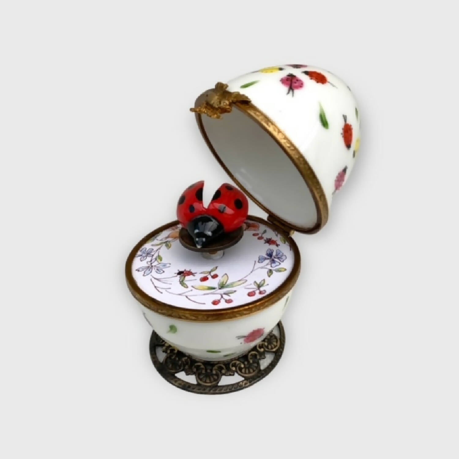 Oeuf musical blanc coccinelles | EMPREINTES Paris