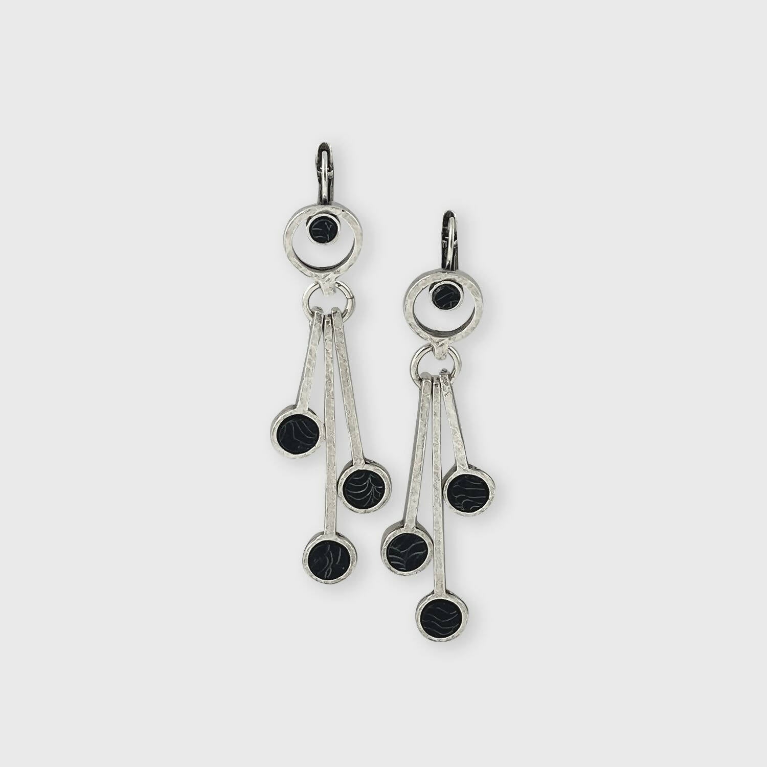 Boucles d’oreilles en étain Argenté 23 | EMPREINTES Paris