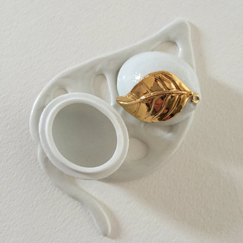 Boite à Bijoux citron en porcelaine sur décor floral | EMPREINTES Paris - EMPREINTES Paris