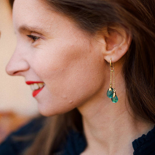 Boucles d'oreilles CARILLON rose profond | EMPREINTES Paris - EMPREINTES Paris