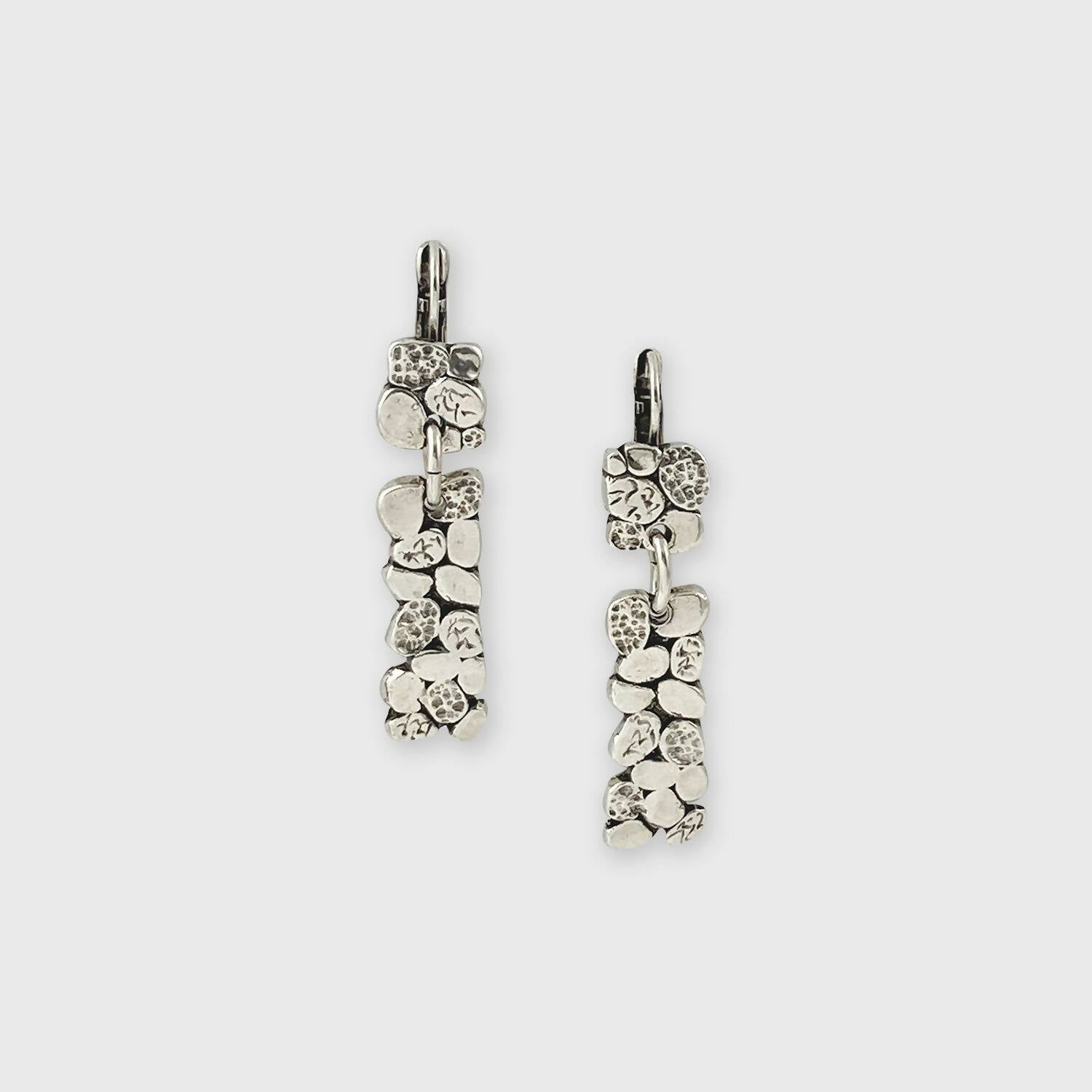 Boucles d’oreilles en étain Argenté 11 | EMPREINTES Paris