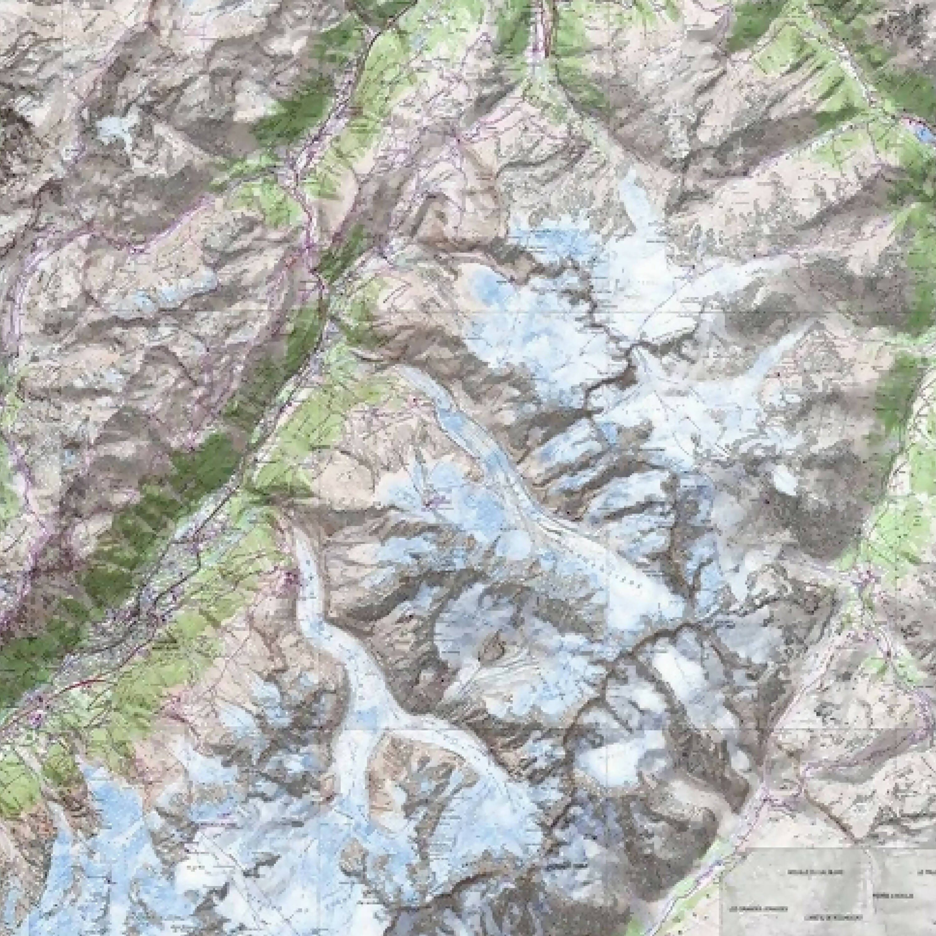 Nappe carte IGN Mont Blanc | EMPREINTES Paris | EMPREINTES Paris