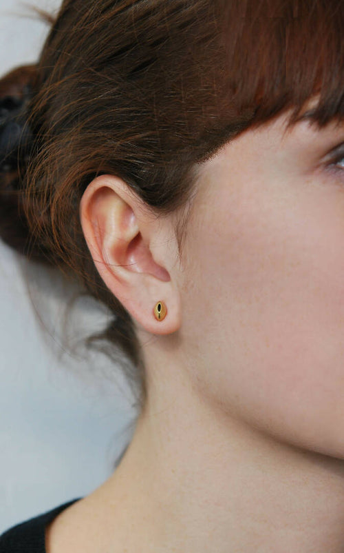 Boucles d'oreilles Bouton en or 18 K | EMPREINTES Paris - EMPREINTES Paris