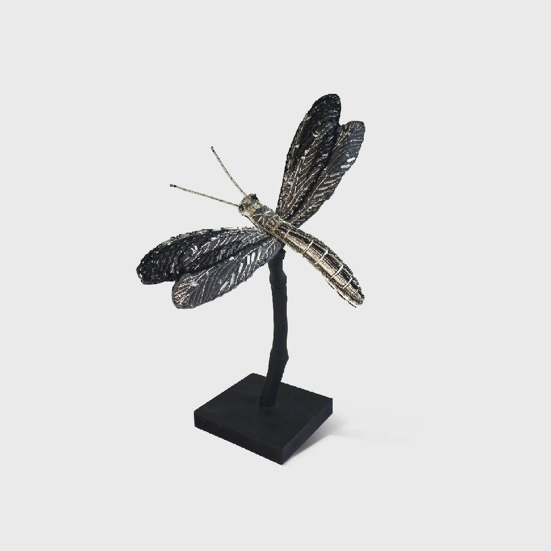 Sculpture textile Petite libellule noire | EMPREINTES Paris