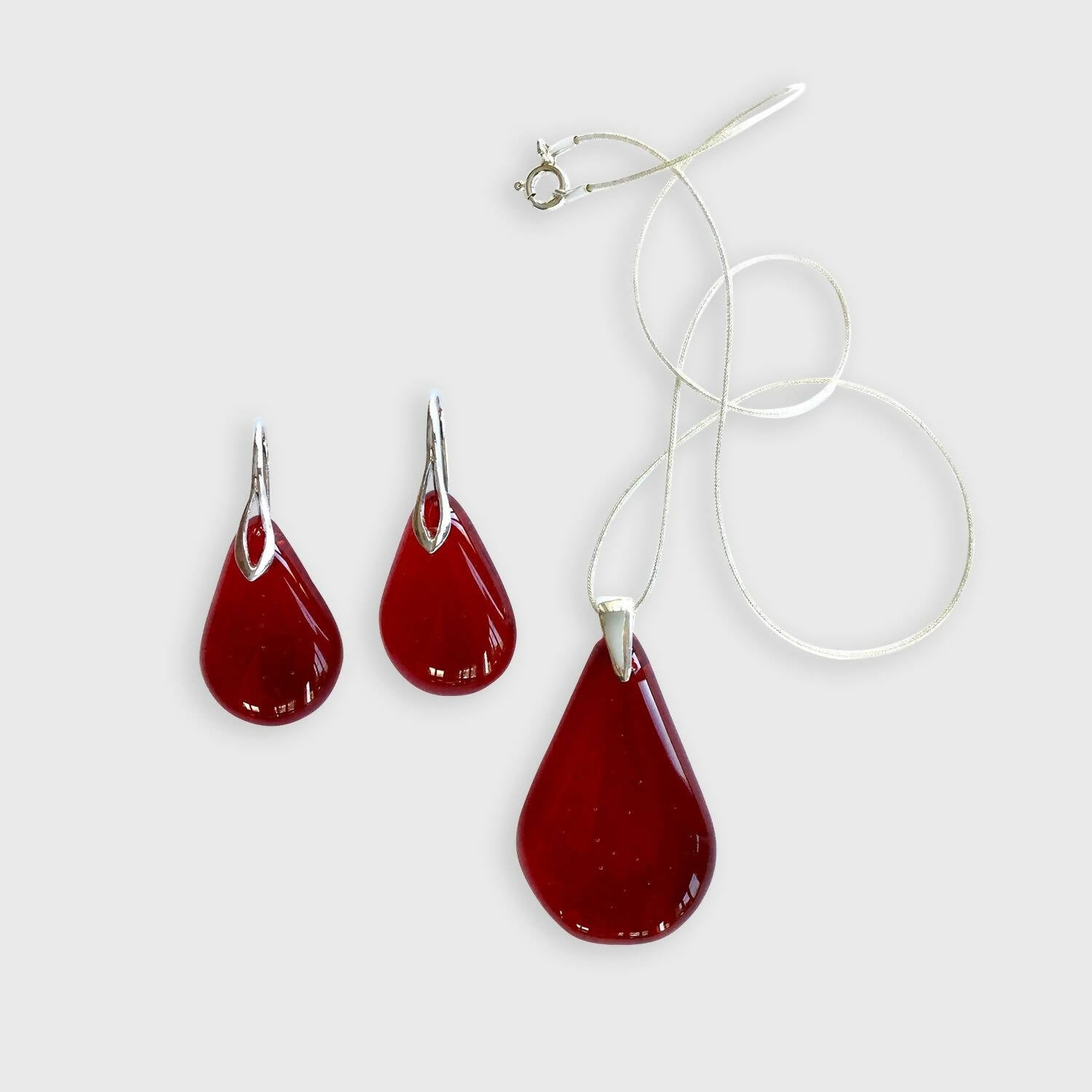 Parure GOUTTE rouge vif | EMPREINTES Paris