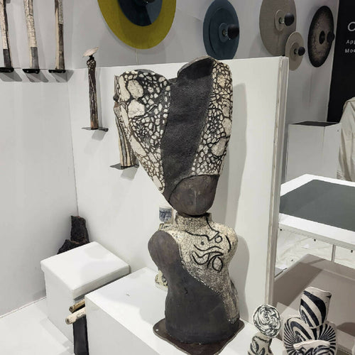 Sculpture grand buste en raku | EMPREINTES Paris - EMPREINTES Paris