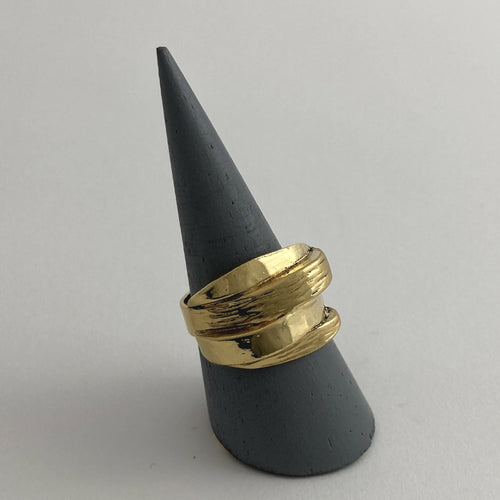 Bague réglable en étain dorée 4 | EMPREINTES Paris - EMPREINTES Paris