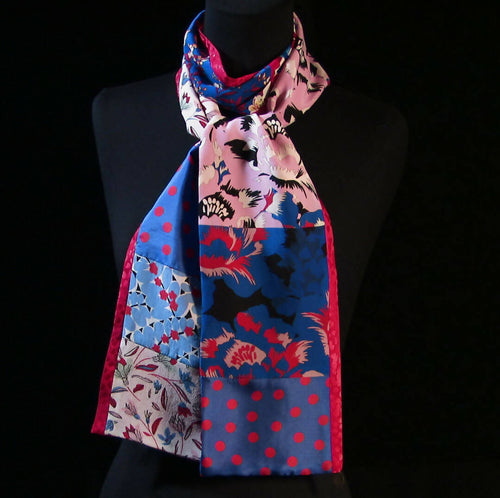 Écharpe soie pink- blue | EMPREINTES Paris - EMPREINTES Paris