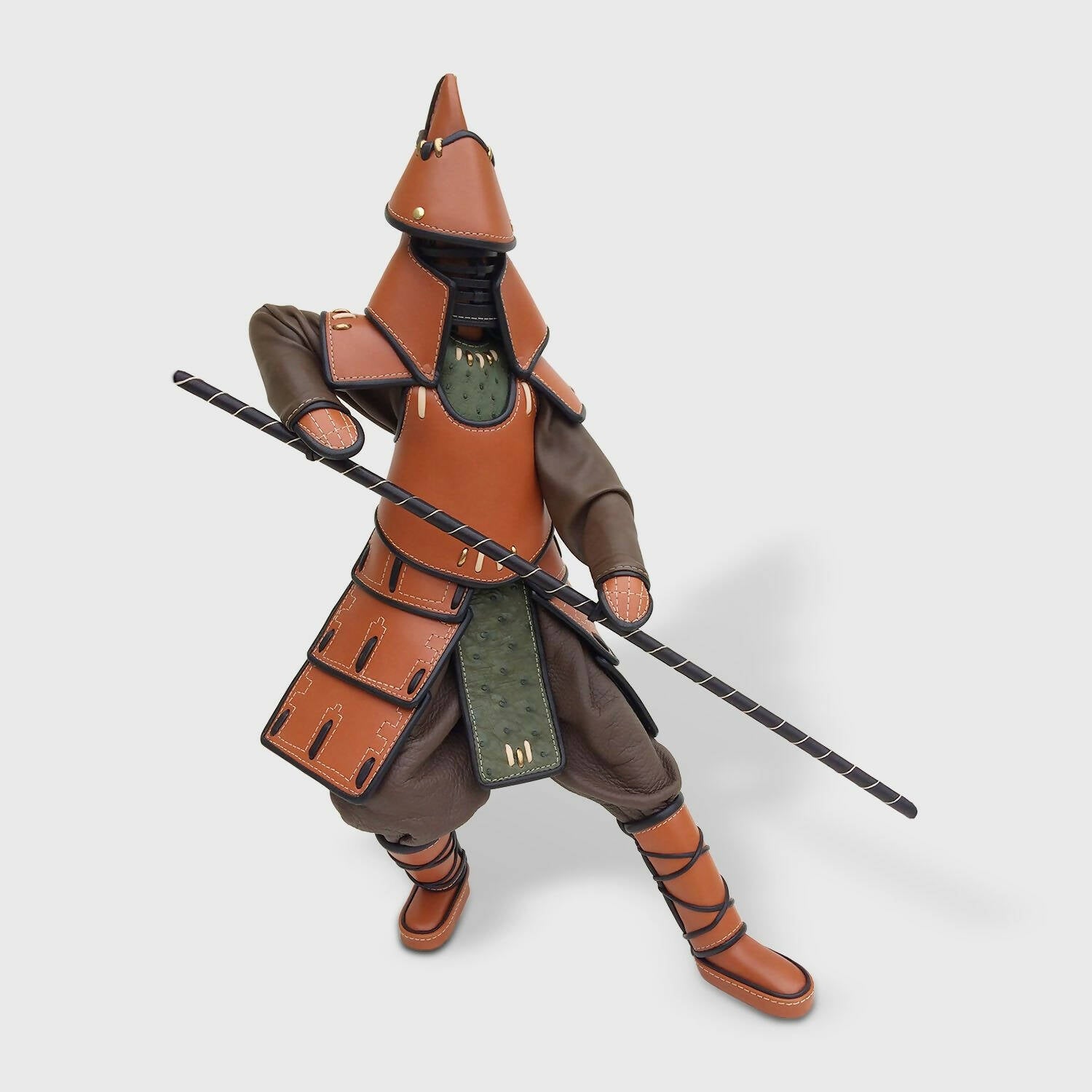 Sculpture Samouraï lancier marron | EMPREINTES Paris