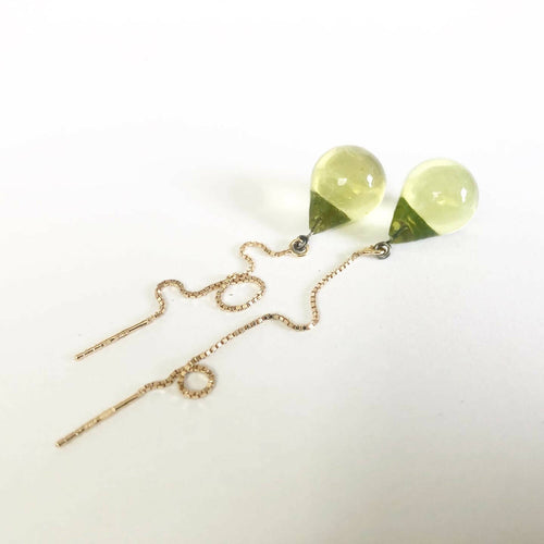 Boucles d'oreilles perles de pluie vert chartreuse | EMPREINTES Paris - EMPREINTES Paris