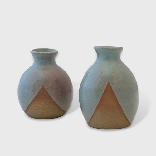 Duo de Soliflores Tokkuri ailés en grès brun | EMPREINTES Paris - EMPREINTES Paris