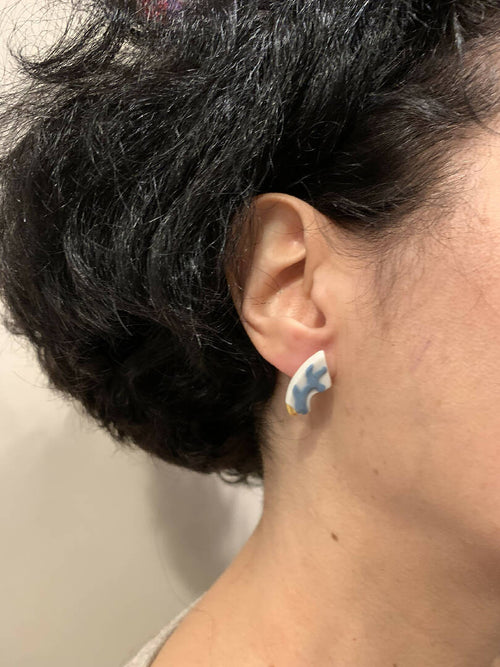 Boucles d'oreilles Virgules collection Quadrille | EMPREINTES Paris - EMPREINTES Paris