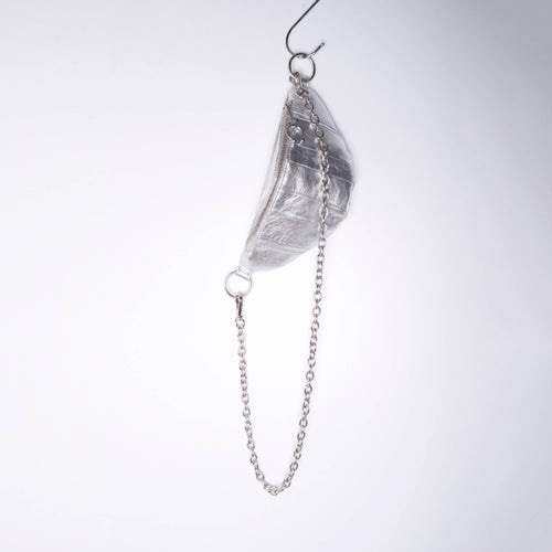 Mini sac banane - bandes argent | EMPREINTES Paris - EMPREINTES Paris