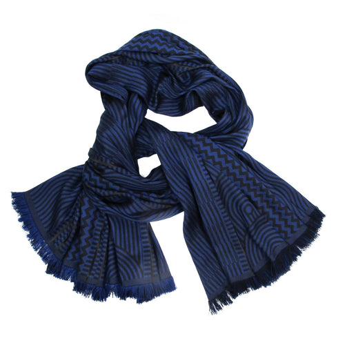 Écharpe maxi Laine Soie Encre Noir CINÉTIQUE | EMPREINTES Paris - EMPREINTES Paris