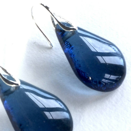 Boucles d'oreilles Gouttes Bleu Acier | EMPREINTES Paris - EMPREINTES Paris