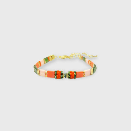 Bracelet collection Sunny Fun corail et or | EMPREINTES Paris - EMPREINTES Paris
