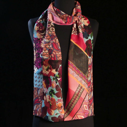 Foulard mix imprimés corail | EMPREINTES Paris - EMPREINTES Paris