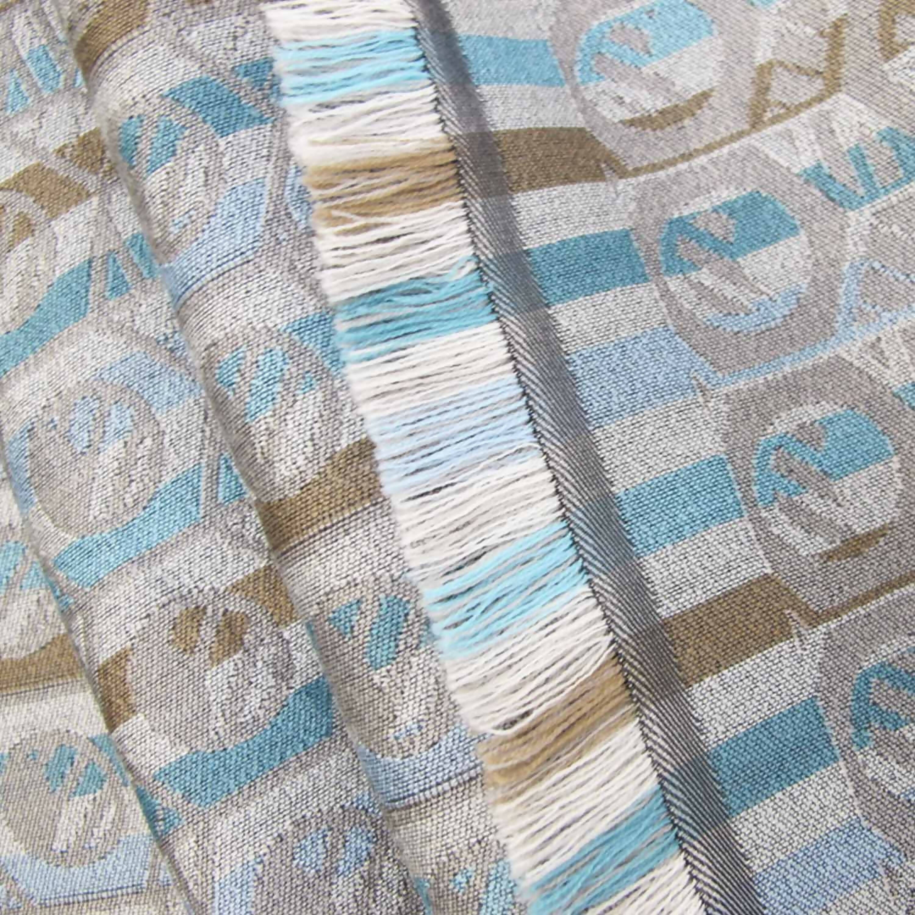 Écharpe Étroite Laine Soie Multico Gris Ecrous | EMPREINTES Paris