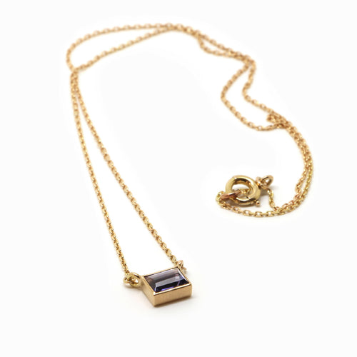 Collier rectangle Iolite | EMPREINTES Paris - EMPREINTES Paris