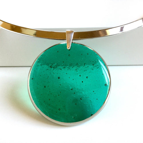 Pendentif PLEINE LUNE émeraude | EMPREINTES Paris - EMPREINTES Paris