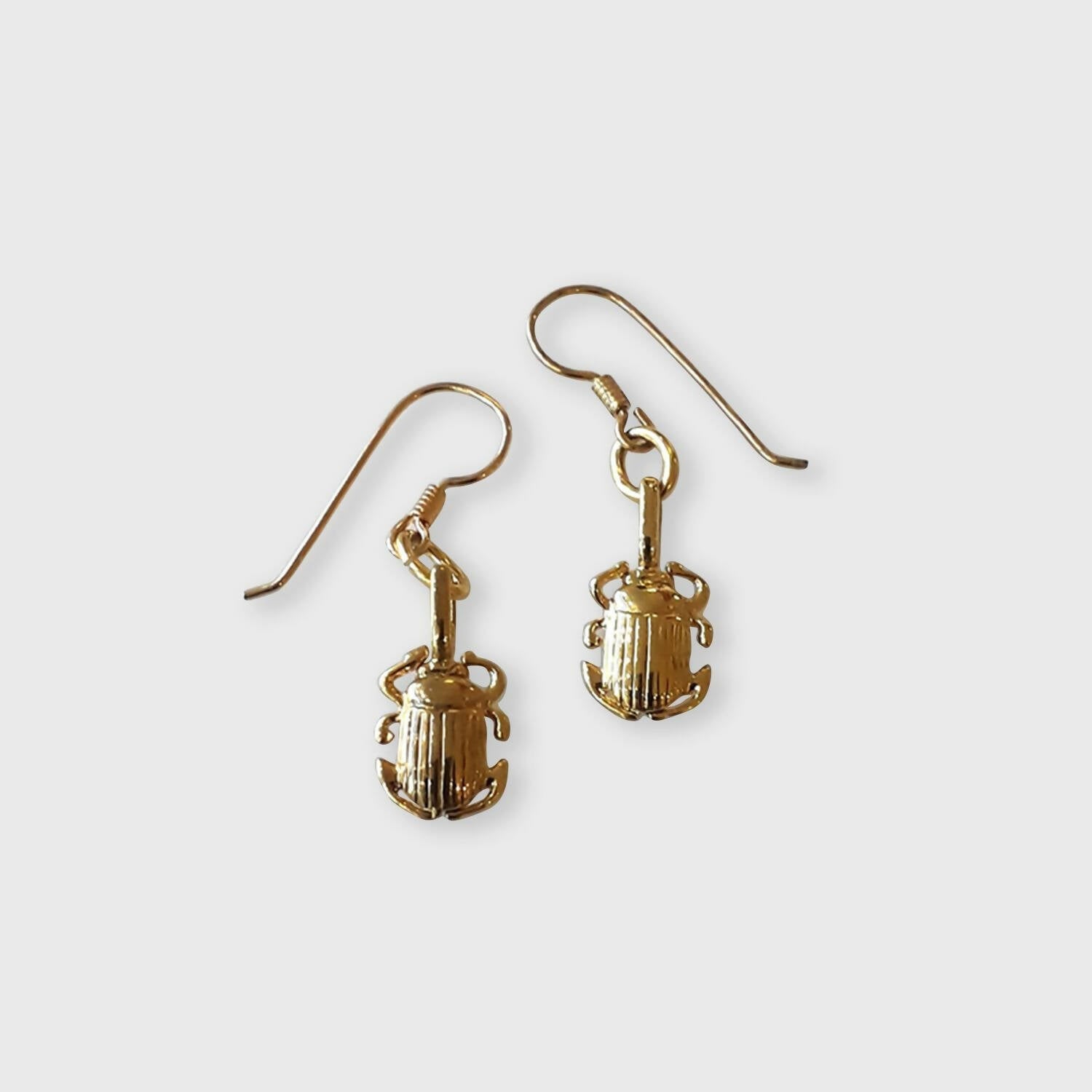 Boucles d’oreilles Scarabée équilibre plaqué or | EMPREINTES Paris
