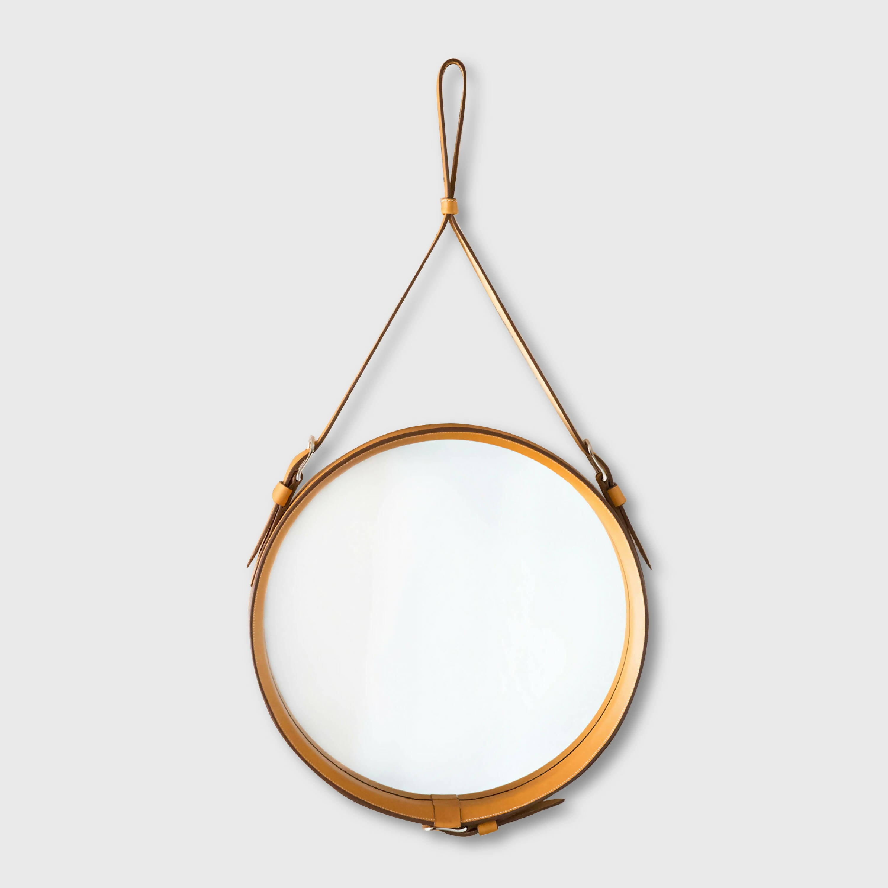 Miroir Alek cuir marron clair | EMPREINTES Paris