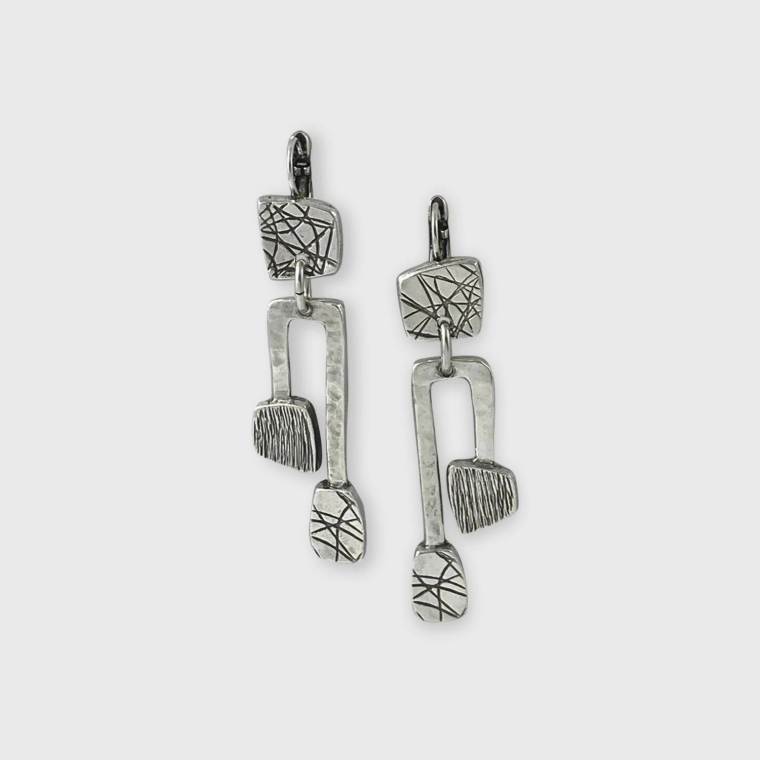 Boucles d’oreilles en étain Argenté 12 | EMPREINTES Paris