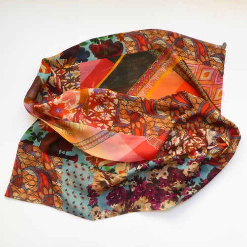 Foulard mix imprimés corail | EMPREINTES Paris - EMPREINTES Paris