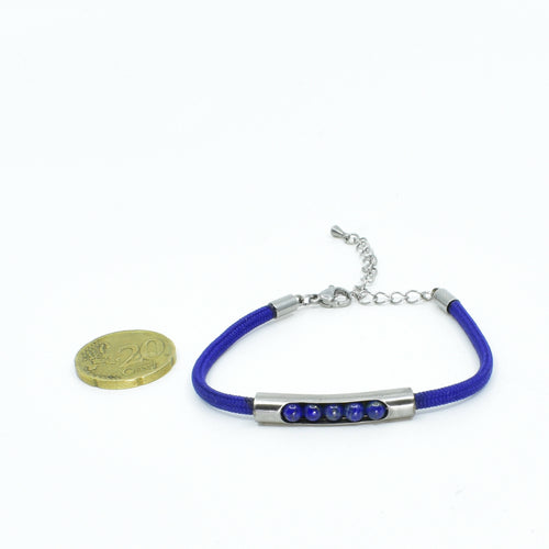 Bracelet en perles rondes de Lapis Lazuli | EMPREINTES Paris - EMPREINTES Paris