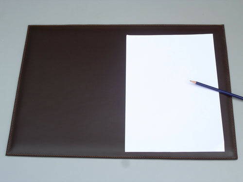 Sous-main Beaurecueil double cuir Chocolat | EMPREINTES Paris - EMPREINTES Paris