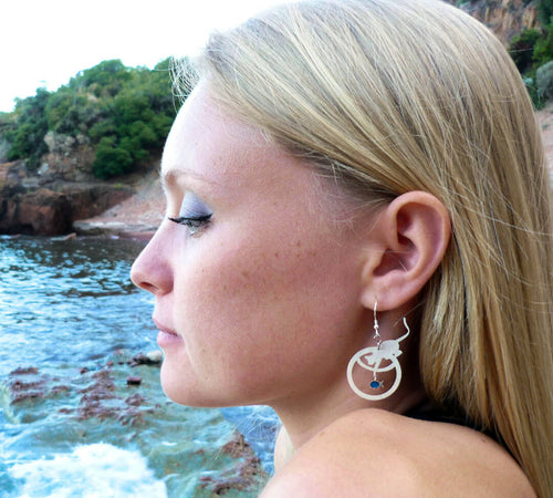 Boucles d'oreilles chats/poissons bleus petit modèle | EMPREINTES Paris - EMPREINTES Paris