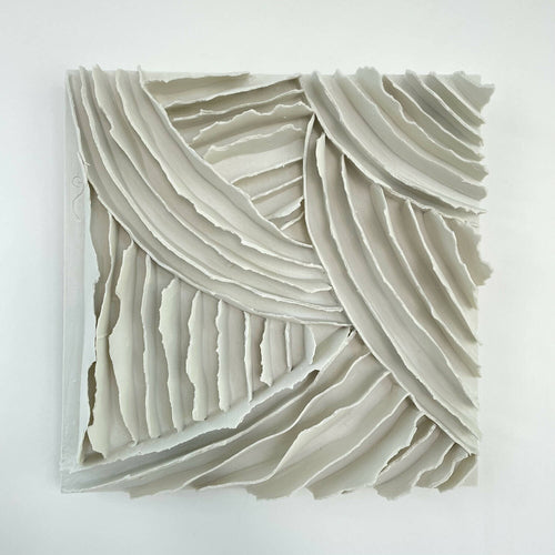 Bas relief tableaux papier porcelaine collection écorce sur fond blanc | EMPREINTES Paris - EMPREINTES Paris