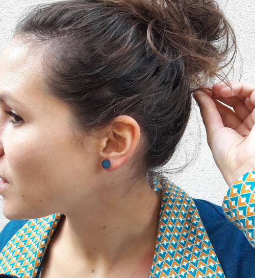 Boucles d'oreilles Couleur 8 mm | EMPREINTES Paris - EMPREINTES Paris